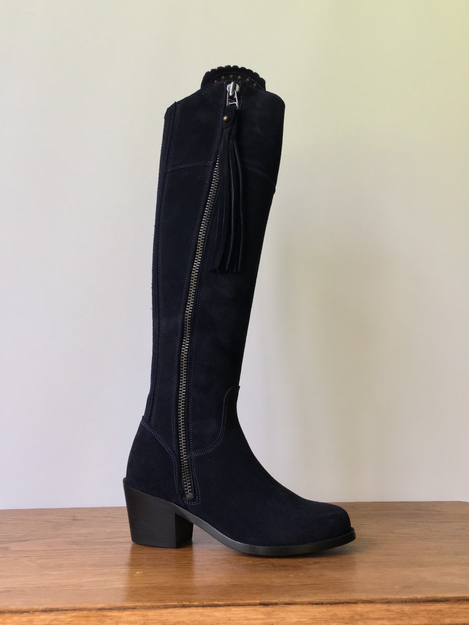 navy long boots